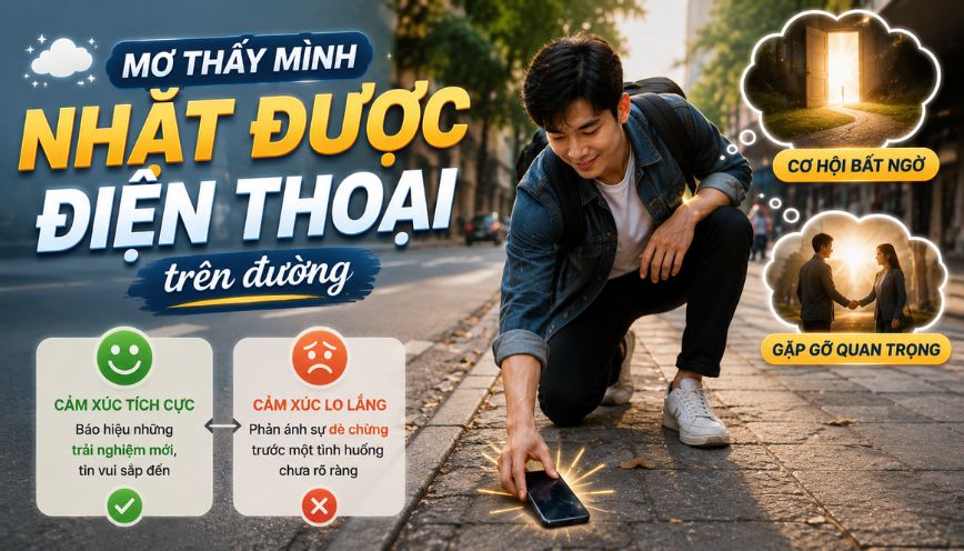 Mơ thấy mình nhặt được điện thoại trên đường