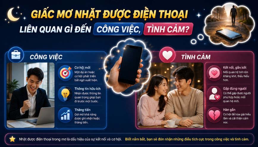 Giấc mơ nhặt được điện thoại liên quan gì đến công việc, tình cảm?