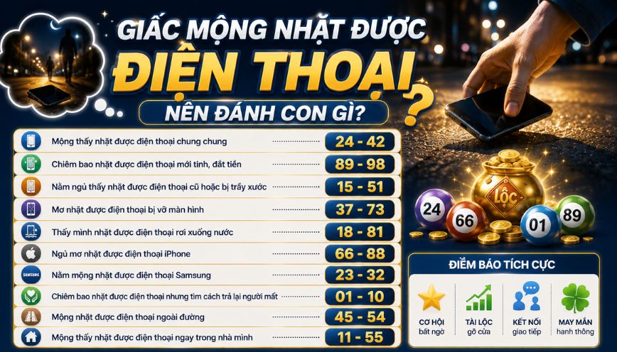 Giấc mộng nhặt được điện thoại nên đánh con gì?