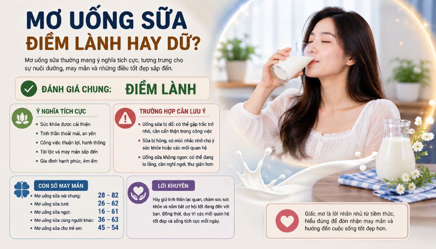 Đánh giá chung mơ uống sữa là điềm lành hay dữ?