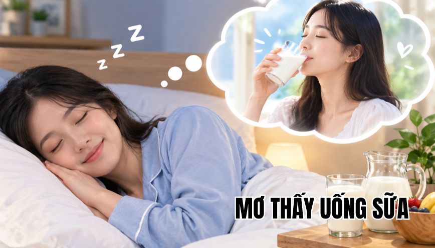 mơ thấy uống sữa