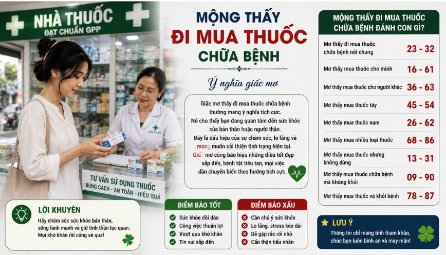 Mộng thấy đi mua thuốc chữa bệnh